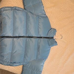 PrettyLittleThing Sky Blue Puffer Coat